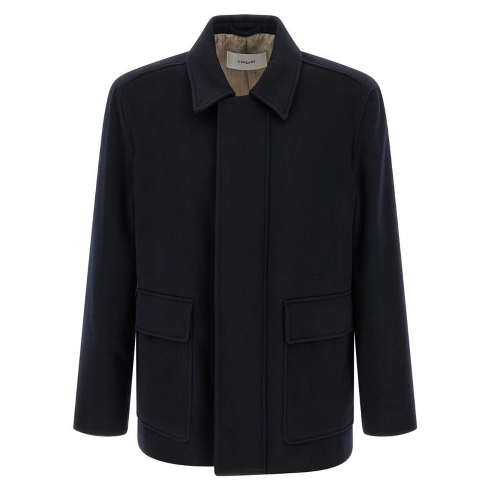 Lardini Blue Cashmere Full-Length Men's Jacket